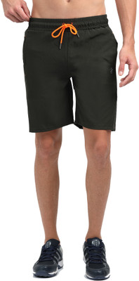 STYLEDHEKO Solid Men Dark Green Regular Shorts, Sports Shorts, Running Shorts