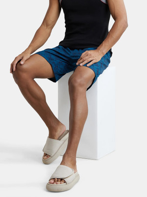 JOCKEY Printed Men Blue Boxer Shorts
