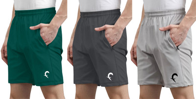Flicfol Solid Men Multicolor Sports Shorts