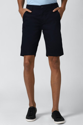 PETER ENGLAND Solid Men Blue Regular Shorts