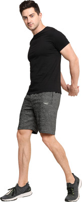 Dig Sel COTTONS Self Design Men Black Basic Shorts