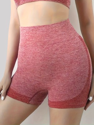 Pahal Solid Women Red Gym Shorts