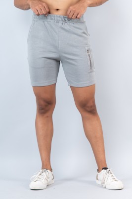 TISTABENE Solid Men Grey Baggy Shorts