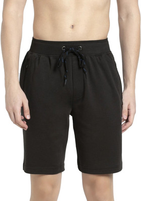 JOCKEY Self Design Men Black Sports Shorts