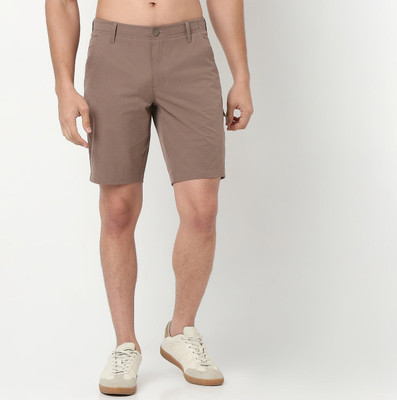 H AND G GARMENTS Solid Men Brown Chino Shorts