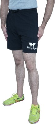 Harry Logan Solid Men Black Sports Shorts