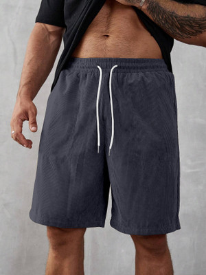 Rajovati Solid Men Grey Casual Shorts