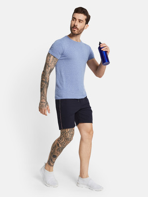 Octave Solid Men Blue Regular Shorts