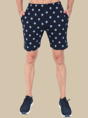 HouseOfCommon Striped Men Dark Blue Bermuda Shorts