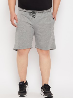 Adobe Solid Men Grey Regular Shorts