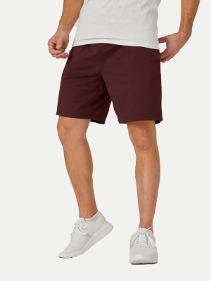 radprix Solid Men Maroon Basic Shorts