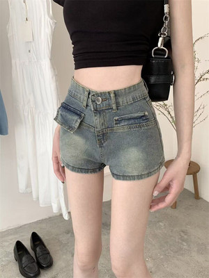 Dressberry Solid Women Blue Hotpants