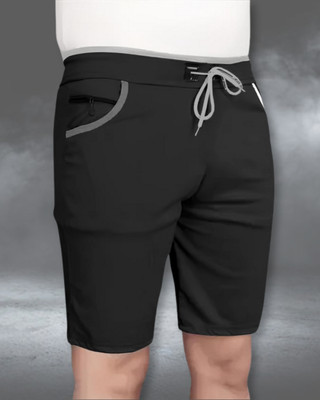 Venner Solid Men Black Regular Shorts, Boxer Shorts, Gym Shorts, Running Shorts, Night Shorts