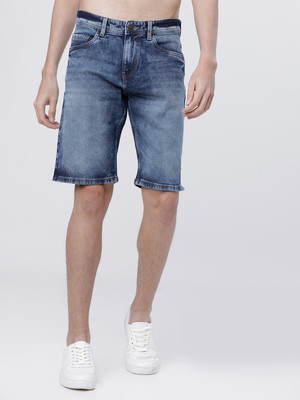 HIGHLANDER Solid Men Blue Denim Shorts