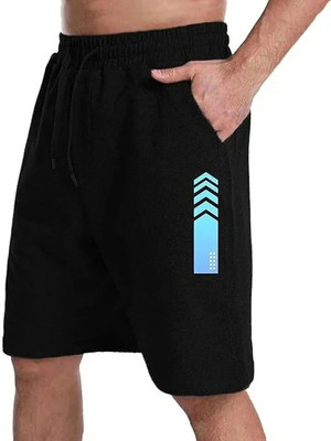 Peach Blossom Solid Men Black Casual Shorts