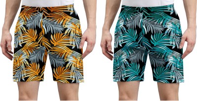 INDICLUB Printed Men Multicolor Casual Shorts