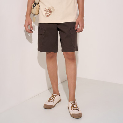 7 Alt by Pantaloons Solid Men Brown Basic Shorts