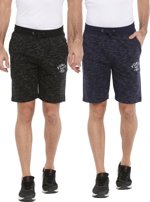 Force NXT Solid Men Dark Blue, Black Casual Shorts