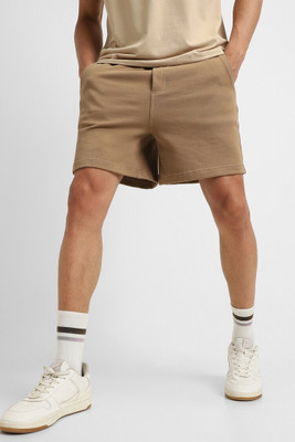 FOREVER 21 Solid Men Brown Casual Shorts