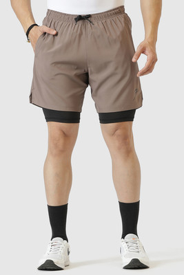 FuaarK Solid Men Brown Sports Shorts