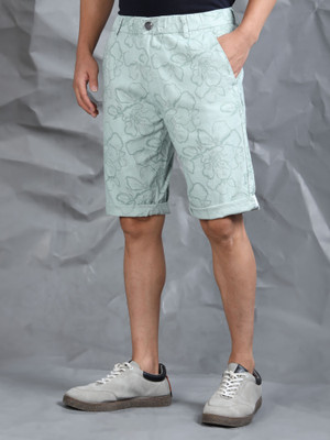 bEEVEE Floral Print Men Green Regular Shorts