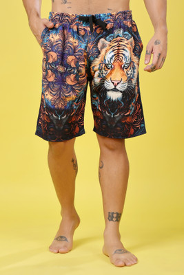 PINCH ELEVEN Graphic Print Men Multicolor Regular Shorts