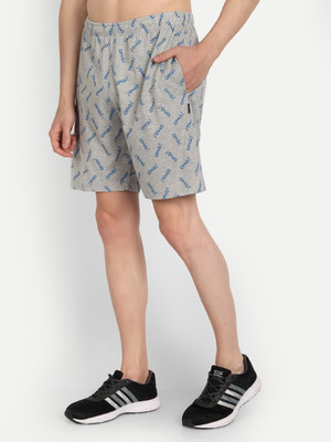 Zeffit Printed Men Grey Bermuda Shorts