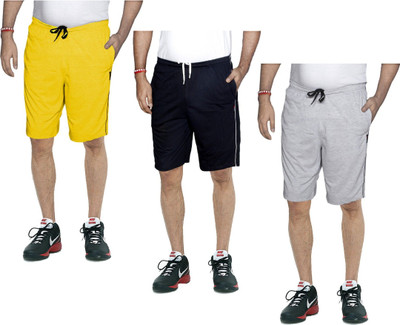 Indestar Solid Men Multicolor Bermuda Shorts