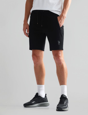 U.S. POLO ASSN. Solid Men Black Basic Shorts