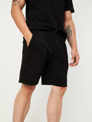 MAX Solid Men Black Regular Shorts