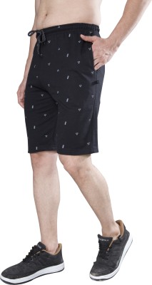 WILD CAMO Printed Men Black Regular Shorts