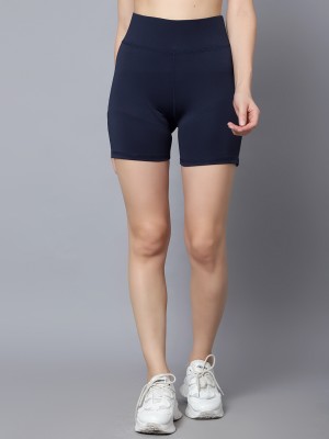 Ayvina Solid Women Dark Blue Gym Shorts