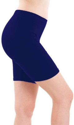 Apraa & Parma Sports Solid Women Dark Blue Cycling Shorts