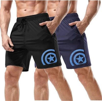 Newapparels Solid Men Black, Blue Casual Shorts