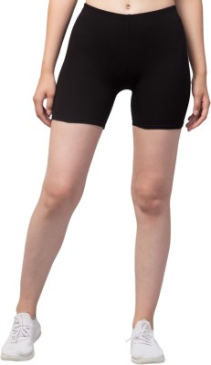 DRAXSTAR TRENDS Solid Women Black, Grey Gym Shorts