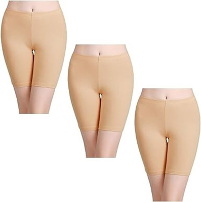 Subharti Solid Women Reversible Beige Regular Shorts