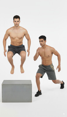 Radicle Color Block Men Dark Grey Casual Shorts