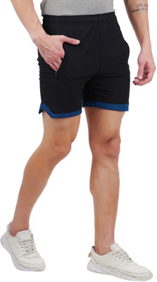 jocker Solid Men Black Regular Shorts