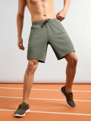 TECHNOSPORT Solid Men Green Sports Shorts