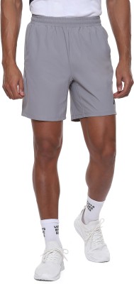 Asics Solid Men Grey Sports Shorts