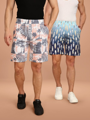 BULLMER Printed Men Multicolor Basic Shorts