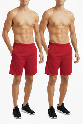 VS Tex Solid Men Black Sports Shorts