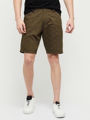 MAX Printed Men Brown Basic Shorts