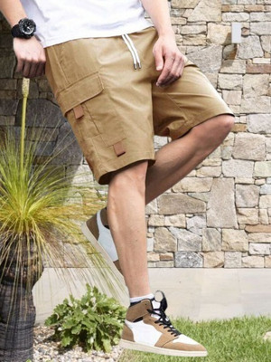 TYRELL Solid Men Brown Cargo Shorts