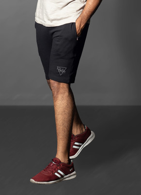 Moda Rapido Solid Men Black Casual Shorts
