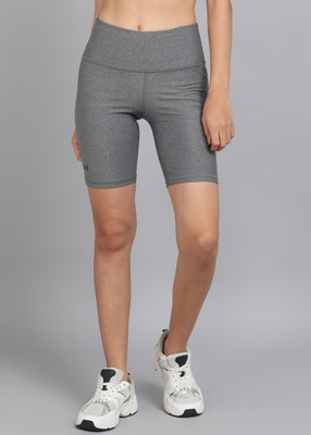 UNDER ARMOUR Solid Women Grey Compression Shorts