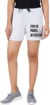 Blacktail Printed Women White Regular Shorts