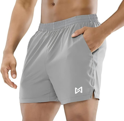 Cliffix Solid Men Grey Sports Shorts