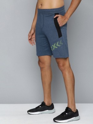 HRX by Hrithik Roshan Printed Men Blue Regular Shorts