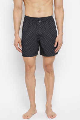 VAN HEUSEN Printed Men Black Boxer Shorts